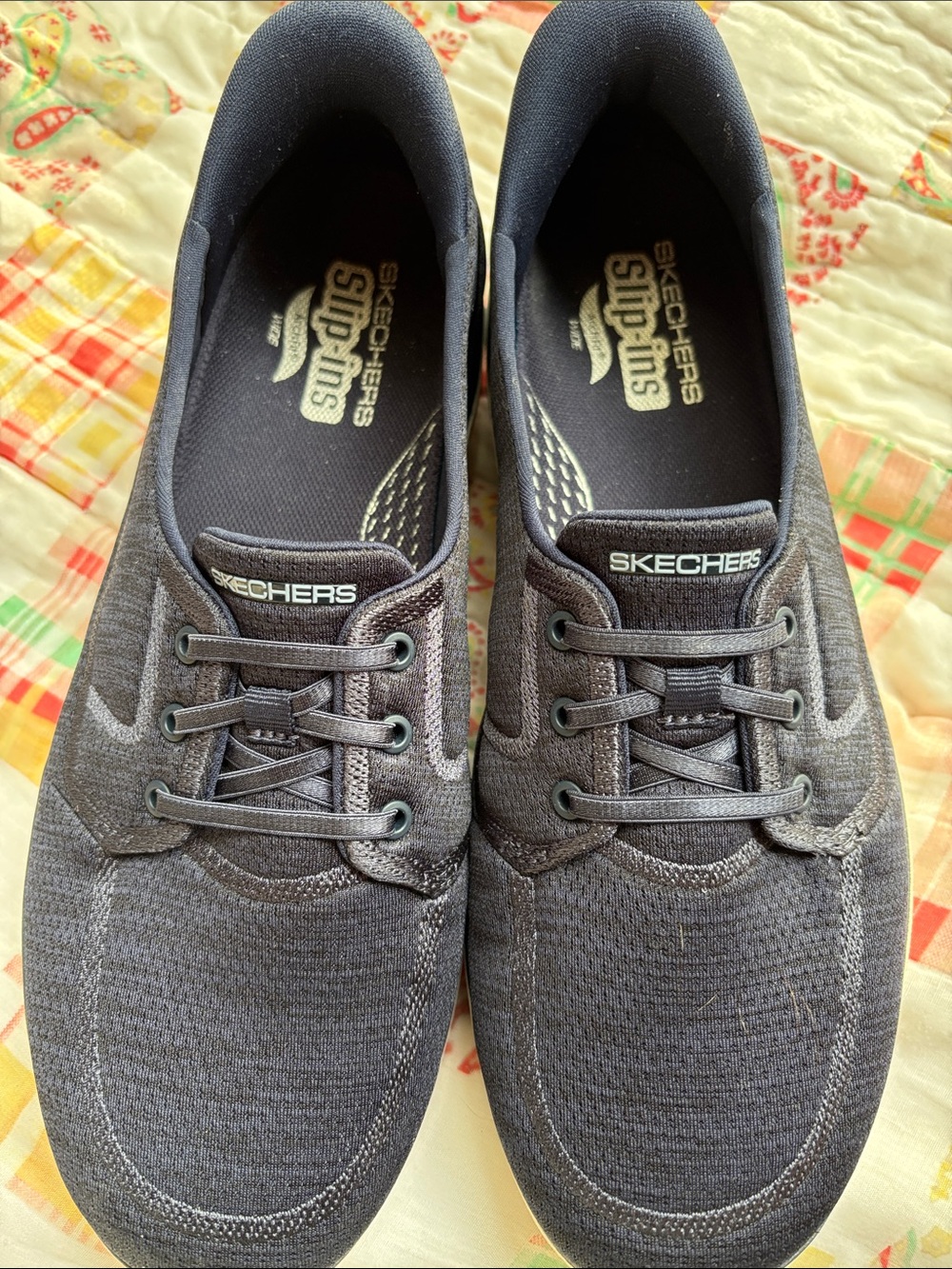 Skechers Navy Slip-On Knit Casual Shoes